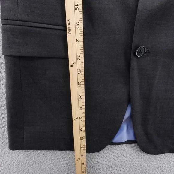 Original Penguin Mens Dark Gray Wool Blend Suit Jacket Blazer 40L NEW